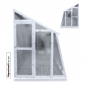 Preview: Vario Stahl Anlehngewächshaus Casa 4,5 Nörpelglas BxL 152x452cm 6,9m² Weiss